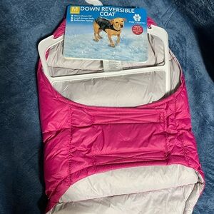 Free Country Pink and White Reversible Dog Coat